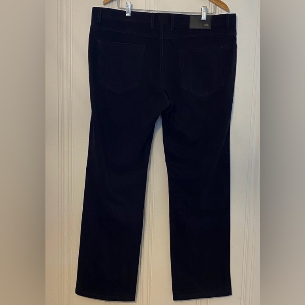 Enzo Denim Black Straight Leg pants Size 40 Cotton Mid Rise Classic